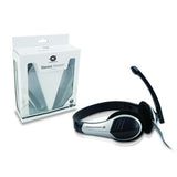 CONCEPTRONIC CUFFIE CON MICROFONO CON CAVO 2 x JACK 3.5mm NERO ARGENTO