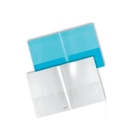 PLASTIDEA CARTELLINA I PP DOPPIA TASCA INTERNA 304X238 mm TRASPARENTE CONF 5 Pz.