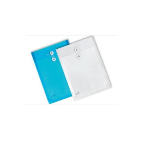 PLASTIDEA BUSTA CON LACCIO IN PP 300X220 mm A4 TRASPARENTE CONF 5 Pz.