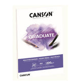 CANSON MIX MEDIA GRADUATE BLOCCO DA DISEGNO 200 GR 290.7X210 mm A4 20 FOGLI BIANCO