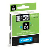 DYMO D1 NASTRO STANDARD 6MMx7MT TRASPARENTE STAMPA NERO