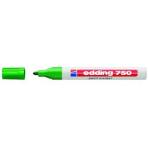 EDDING 750 MARCATORE PERMANENTE A VERNICE VERDE PUNTA TONDA 2/4 mm CONF 10 Pz.