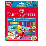 FABER CASTELL RED RANGE PASTELLI ACQUARELLABILI 3.3 mm COLORI ASSORTITI CONF. 12 Pz.
