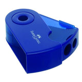 FABER CASTELL SLEEVE TEMPERAMATITE A DUE FORI CON SEBATOIO MECCANISMO A SCORRIMENTO NERO CONF 12 Pz.