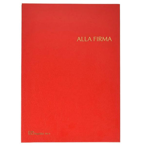 FRASCHINI LIBRO FIRMA 14 INTERCALARI IN DERMOIDE 240X340 mm COL. ROSSO