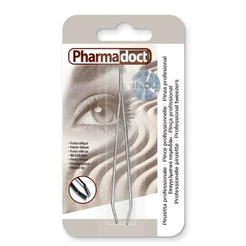 GIMA PINZETTA PROFESSIONALE IN ACCIAIO INOX PUNTA OBLIQUA