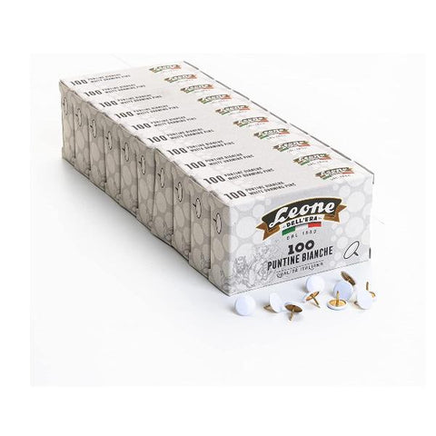 LEONE DELL'ERA PUNTINE RICOPERTE BIANCO CONF 10X100 Pz.