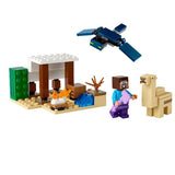 LEGO MINECRAFT SPEDIZIONE DI STEVE NEL DESERTO BIOMA CON CASA DA COSTRUIRE E PERSONAGGI D'AZIONE