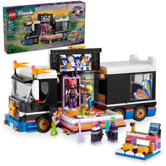 LEGO FRIENDS TOUR BUS DELLE POP STAR AUTOBUS DA COSTRUIRE CON 4 MINI BAMBOLINE E ACCESSORI