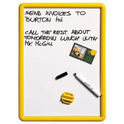 ARDA LAVAGNA BIANCA MANGNETICA 35X50 CM SCRITTURA CON PENNARELLI CORNICE COLORI ASSORTITI CON ACCESSORI