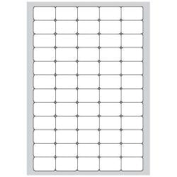 MEGASTAR CONF 6000 ETICHETTE ADESIVE ANGOLI ARROTONDATI 37,5X23,5 mm BIANCO OPACO