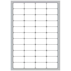 MEGASTAR CONF 4400 ETICHETTE ADESIVE ANGOLI ARROTONDATI 47,5X25,5 mm BIANCO OPACO