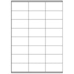 MEGASTAR CONF 2400 ETICHETTE ADESIVE 70X36 mm BIANCO OPACO