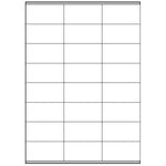 MEGASTAR CONF 2400 ETICHETTE ADESIVE 70X36 mm BIANCO OPACO