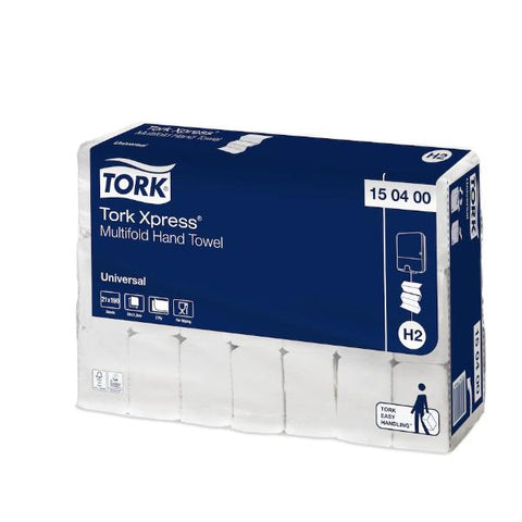 TORK ASCIUGAMANI PIEGATI A Z IN FIBRA 190 FOGLI 2 VELI BIANCO CONF 21 Pz.