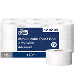 TORK CARTA IGIENICA MINI JUMBO 2 VELI 170 MT BIANCO CONF 12 Pz.