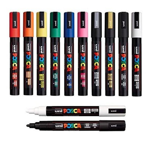 OSAMA POSCA MEDIO MARCATORE A TEMPERA PUNTA TONDA 1.8/2.5 mm BIANCO CONF 6 Pz.