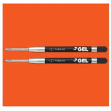 PARKER REFIL PER PENNE GEL A SFERA TRATTO 0.7 mm INCHIOSTRO NERO CONF 2 Pz.