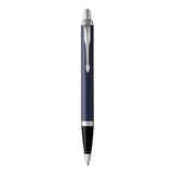 PARKER IM PENNA A SFERA INCHIOSTRO NERO PUNTA MEDIA CONF. REGALO COLORE LACCA BLU OPACA FINITURE CROMATE