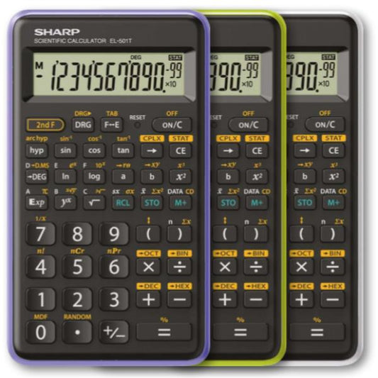 SHARP EL 501TB-VL CALCOLATRICE SCIENTIFICA 10 CIFRE NERO/VIOLA