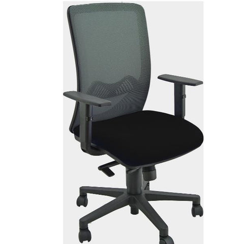 UNISIT NATHAN SEDIA OPERATIVA IN TESSUTO CON BRACCIOLI REGOLABILI SCHIENALE IN RETE CON SUPPORTO LOMBARE REGOLABILE NERO