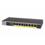 NETGEAR GS108LP Non gestito Gigabit Ethernet [10/100/1000] Supporto Power over Ethernet [PoE] 1U Nero, Grigio (Netgear GS108LP-100EUS 8PT POE/POE+ GIGABIT UNMANAGED SWCH [GS108LP] [Lifetime warranty]