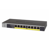 NETGEAR GS108LP Non gestito Gigabit Ethernet [10/100/1000] Supporto Power over Ethernet [PoE] 1U Nero, Grigio (8-PORT FLEX UNMANAGED SWITCH - GIGABIT ETHERNET POE/POE+)