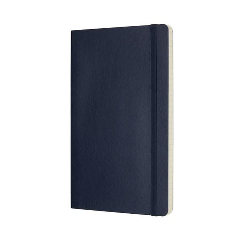 MOLESKINE CLASSIC NOTEBOOK TACCUINO LARGE 13X21 CM 192 PAGINE A RIGHE COPERTINA MORBIDA CON ELASTICO BLU