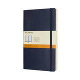 MOLESKINE CLASSIC NOTEBOOK TACCUINO LARGE 13X21 CM 192 PAGINE A RIGHE COPERTINA MORBIDA CON ELASTICO BLU