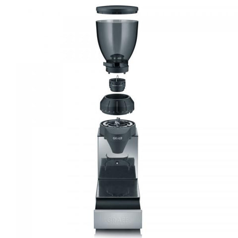 Graef CM 850 Macinacaffè elettrico 128W Nero, Acciaio inossidabile macina caffé