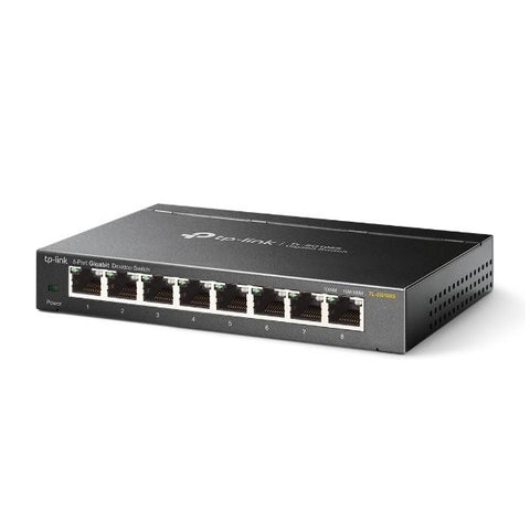 TP-LINK TL-SG108S SWITCH 8 PORTE GIGABIT ETHERNET NON GESTITO L2 METALLO BLACK