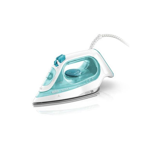 BRAUN TEXSTYLE 3 SI3041GR FERRO DA STIRO A VAPORE 2.350 W PIASTRA IN CERAMICA FREEGLIDE 3D VAPORE 150g/min BIANCO TURCHESE