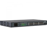 Switch de red Gigabit PoE+ en línea de 24 puertos, 1 Gb/s, 2xSFP, 19" (incl. staffe)
