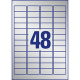 AVERY-ZWECKFORM L6009-20 CONF 960 ETICHETTE 21.2x45.7 MM AUTOADESIVE ARGENTO