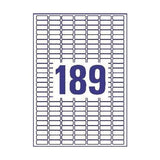 AVERY-ZWECKFORM L4731REV-25 CONFEZIONE 4.725 ETICHETTE ADESIVO 25.4x10 MM COLORE BIANCO FINITURA OPACA