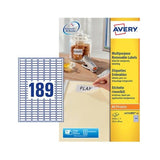 AVERY-ZWECKFORM L4731REV-25 CONFEZIONE 4.725 ETICHETTE ADESIVO 25.4x10 MM COLORE BIANCO FINITURA OPACA