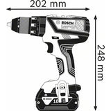 Bosch GSB 18V-28 Professional 1900 Giri/min Nero, Blu, Rosso