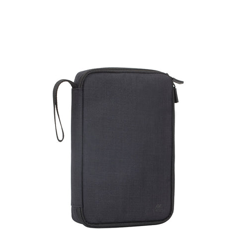 RIVACASE TRAVEL ORGANIZER PER ACCESSORI INFORMATICA IN NEOPRENE 30x180x258 mm 3 SCOMPARTI NERO