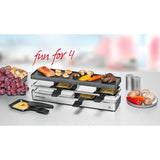 Rommelsbacher RC 800 griglia per raclette 4 persona(e) Nero, Argento 795 W