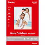 CANON GP 501 GLOSSY PHOTO PAPER CARTA FOTOGRAFICA A4 BIANCO LUCIDO 200 gr/mq CONF 100 FOGLI