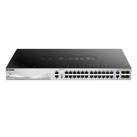 D-LINK DGS-3130-30TS SWITCH GESTITO L3 - 24 + 2 x 10 Gigabit Ethernet + 4 x 10 Gigabit SFP+