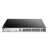 D-Link DGS-3130-30PS Gestito L3 Gigabit Ethernet [10/100/1000] Supporto Power over Ethernet [PoE] Nero, Grigio (D-Link DGS 3130-30PS - Switch - L3 Lite - gestito - 24 x 10/100/1000 [PoE] + 2 x 10 Gig