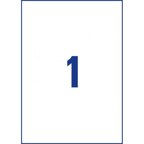 AVERY-ZWECKFORM J4775-10 ETICHETTE AUTOADESIVE IN POLIESTERE PER STAMPANTI INKJET 210X297 MM 10 FOGLI X 1 ETICHETTA/FOGLIO BIANCO
