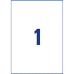 AVERY-ZWECKFORM J4775-10 ETICHETTE AUTOADESIVE IN POLIESTERE PER STAMPANTI INKJET 210X297 MM 10 FOGLI X 1 ETICHETTA/FOGLIO BIANCO