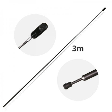 Insta360 Extended Edition bastone per selfie Macchina fotografica Nero, Carbonio
