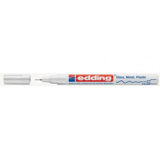 EDDING 780 MARCATORE PERMANENTE BIANCO PUNTA FINE 0.8 mm CONF 10 Pz.