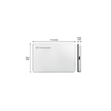 Transcend StoreJet 25C3S disco rigido esterno 2000 GB Argento