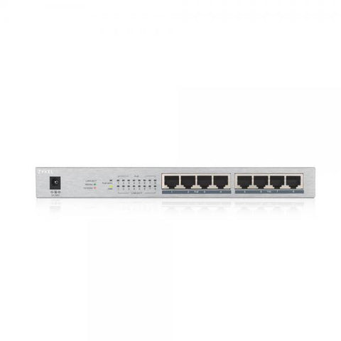 Zyxel GS1008HP Non gestito Gigabit Ethernet [10/100/1000] Supporto Power over Ethernet [PoE] Argento (GS1008-HP 8 PORT GIGABIT POE - UNMAN DESKTOP SWITCH 8XPOE 60W)