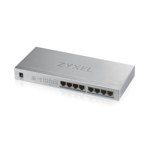 Zyxel GS1008HP Non gestito Gigabit Ethernet [10/100/1000] Supporto Power over Ethernet [PoE] Argento (GS1008-HP 8 PORT GIGABIT POE - UNMAN DESKTOP SWITCH 8XPOE 60W)