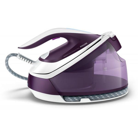 PHILIPS GC7933/30 PERFECTCARE COMPACT PLUS FERRO DA STIRO CON CALDAIA 2400 W COLPO DI VAPORE 450g PRESSIONE 6.5 BAR TECNOLOGIA OPTIMAL TEMP SERBATOIO 15 LT VIOLA/BIANCO